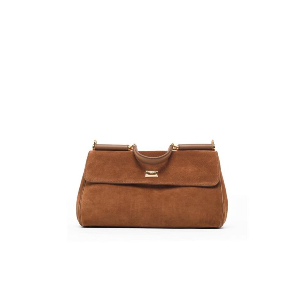 Dolce & Gabbana Medium 'My Sicily' Brown Suede Bag Women